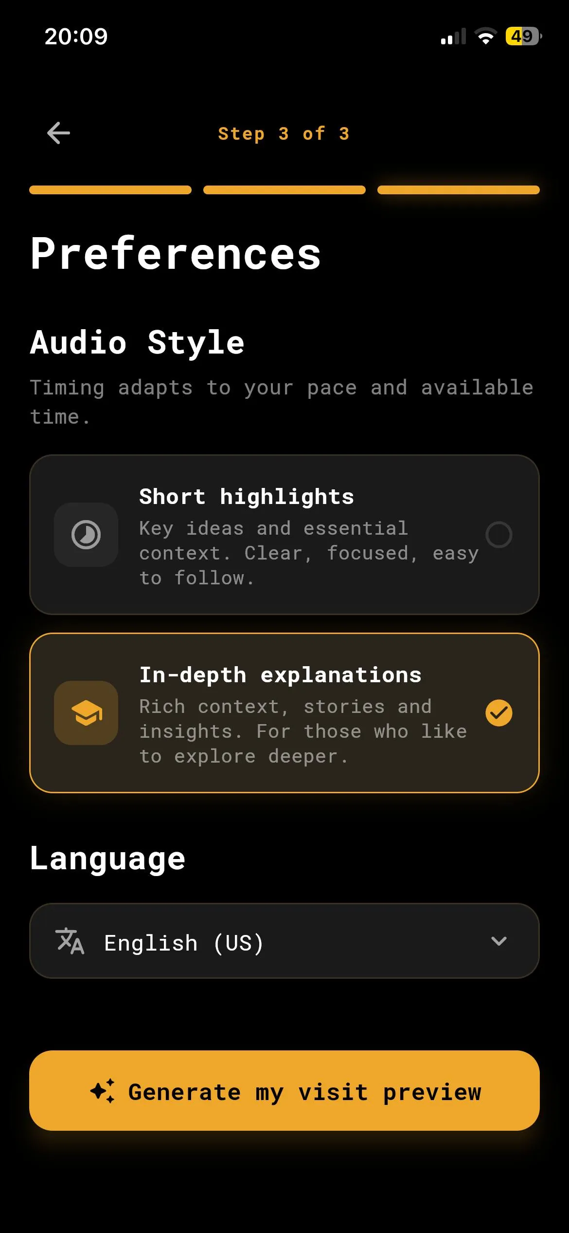 MuseMind visitor experience - step 6